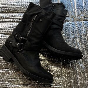 Carlos by Carlos Santana Black Combat Boots